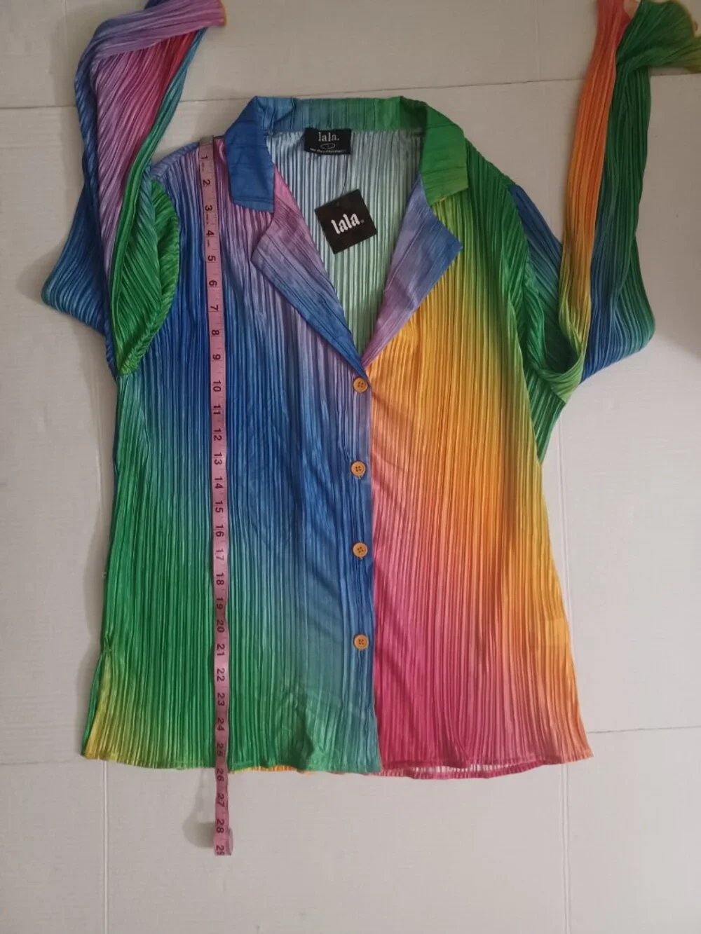 DRESSED IN LALA PLISSE' RAINBOW DAYDREAM TWO PIECE PANTS SET SIZE MEDIUM - Picture 7 of 14